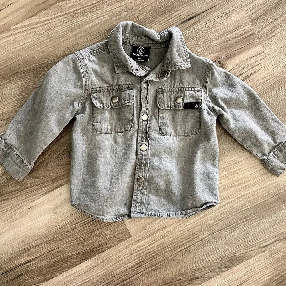 Baby Boy 12M Ralph Lauren Polo + Flannel Shirts Bundle Lot 4pc Fall Winter